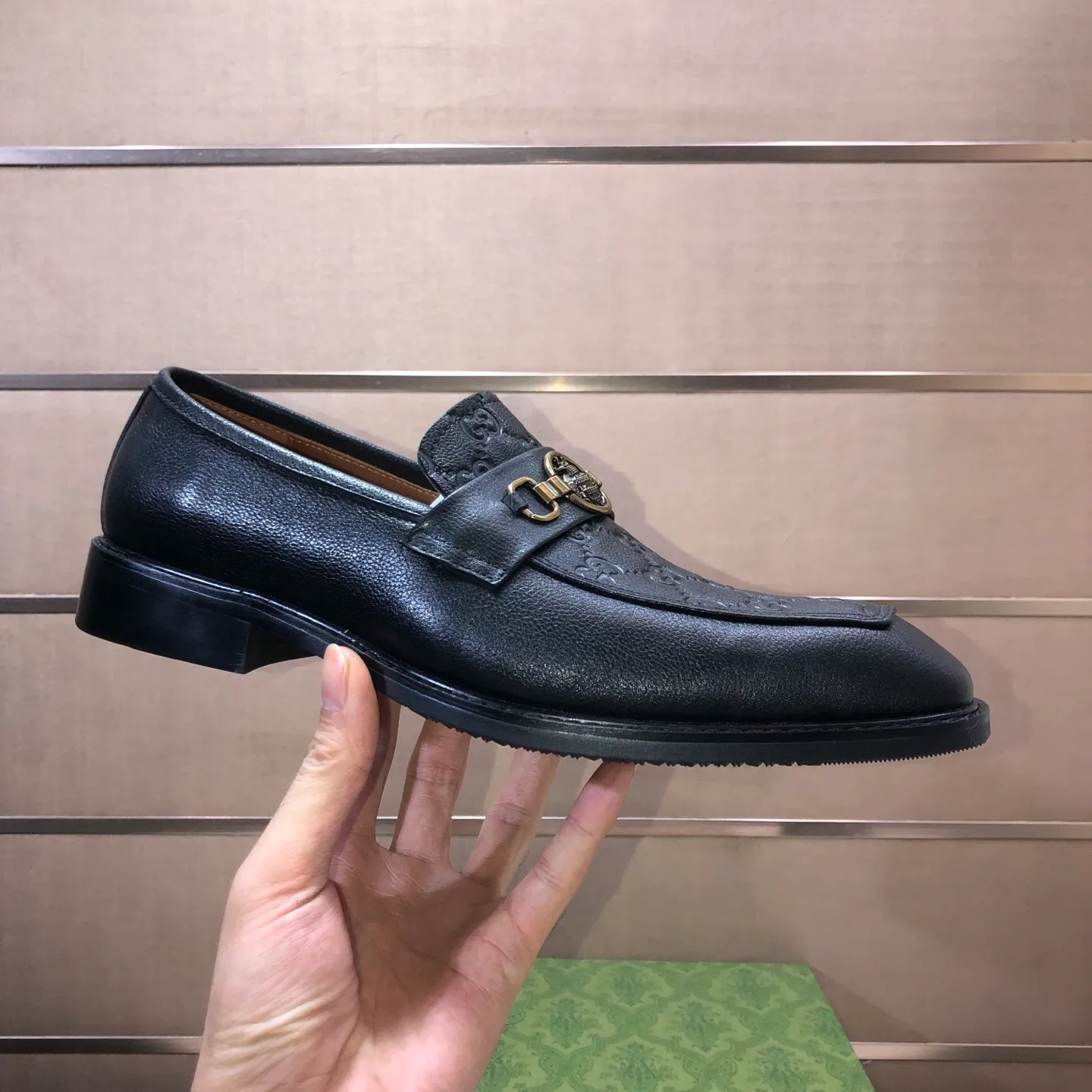 Men's men's shoes💰460💰【GUCCI】 (Niuli) new style🍀Gucci* - top version Gucci new leather shoes! It is made of imported original materials and has a comfortable first layer of cowhide lining! Original wear-resistant rubber outsole! High quality products! Code number 38-45 (45 customized)